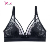 超薄内衣文胸女夏胸罩性感蕾丝聚拢调整型防下垂无钢圈薄款 FISH BASKET胸罩
