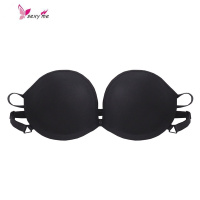 无肩带内衣女隐形防滑小胸聚拢大码薄款夏季美背文胸礼服婚纱乳贴 文胸套装 FISH BASKET