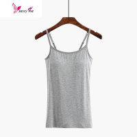 罩杯一体式带胸垫吊带背心女文胸内衣贴身性感小内搭夏季打底美背 FISH BASKET胸罩