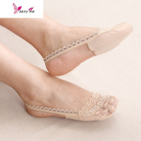 5双装 女士袜子大码宽吊带袜高跟鞋袜套浅口隐形袜防滑前掌袜 FISH BASKET丝袜/打底袜/袜丝袜