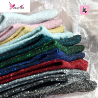 三双装日韩超薄金银丝银葱微闪亮丝袜子潮中筒袜珠光女短袜子 FISH BASKET丝袜