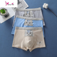 学生内裤内裤男发育期学生棉平角裤少男中腰中大男中童大童裤头 FISH BASKET