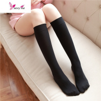 薄款黑色中筒袜日系学院风长筒丝袜女学生ins小腿袜可爱jk潮 FISH BASKET丝袜