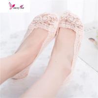 蕾丝袜子女浅口硅胶防滑纯短丝袜吸湿排汗天短袜薄款夏天船袜 FISH BASKET丝袜