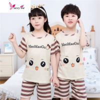 儿童睡衣短袖男女童服居服小孩子夏季薄款秋天宝宝中大童卡通 FISH BASKET