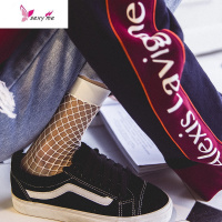 渔网袜女短袜白色黑色潮ins网眼袜子个性短款网格袜日系性感丝袜 FISH BASKET丝袜