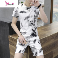 睡衣男夏季薄款冰丝休闲运动家居服青少年学生帅气一套可外穿 FISH BASKET