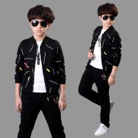 2018新款童装5男童春装6套装7儿童纯棉卫衣8中大童9岁春秋三件套