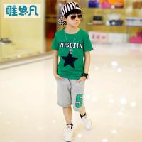 童装男童夏装套装儿童短袖短裤两件套夏季韩版男孩新款中大童衣服