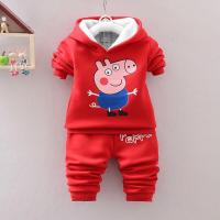 儿童金丝绒套装女孩洋气可爱2018新款秋冬款时尚宝宝小猪佩奇韩