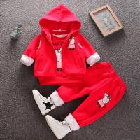 儿童卫衣面料套装女宝宝小猪佩奇三件套2018秋冬季可爱洋气3岁韩5