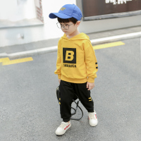 儿童男孩套装新款2018秋季男童卫衣4-7岁休闲韩版帅气连帽两件套