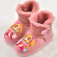 羊皮毛一体儿童雪地靴2018新款真皮女童靴子保暖防滑男童宝宝棉靴