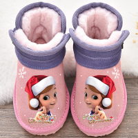 儿童雪地靴2018冬季新款卡通女童短靴加厚保暖宝宝棉靴小女孩靴子