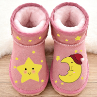 儿童雪地靴女童短靴2018冬季新款小学生童靴平底休闲靴子男童棉靴