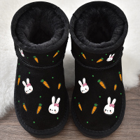 儿童雪地靴2018冬季新款真皮女童短靴小学生棉靴加厚保暖宝宝童靴