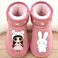 女童雪地靴2018冬季新款真皮儿童靴子可爱女孩童靴保暖防滑公主靴