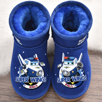 超级飞侠儿童雪地靴2018冬新款男童棉靴加厚保暖宝宝靴子女童短靴