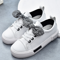 女童小白鞋秋季2018新款韩版百搭儿童运动休闲鞋小女孩蝴蝶结板鞋