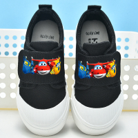 儿童帆布鞋男童魔术贴板鞋透气布鞋2018秋季新款女童休闲卡通童鞋