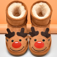 儿童雪地靴女童靴子真皮保暖短靴男童宝宝棉靴宝宝童靴反季清仓