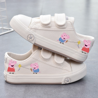 儿童帆布鞋2018秋新款小学生鞋子男童板鞋卡通童鞋女童透气休闲鞋