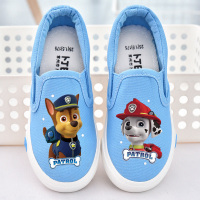 儿童帆布鞋一脚蹬男童布鞋2018新款卡通童鞋女童秋季透气宝宝板鞋
