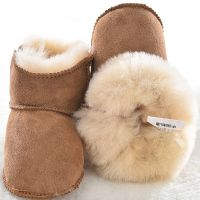 羊皮毛一体男女小童雪地靴0-6个月婴儿鞋0-1岁软底鞋宝宝学步棉鞋