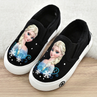 加绒帆布鞋女童鞋子公主休闲板鞋女孩保暖棉鞋2018冬季新款童鞋