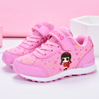 女童运动鞋中大童跑步鞋儿童鞋2018秋季新款卡通童鞋小学生休闲鞋
