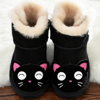 羊皮毛一体儿童雪地棉靴男童短靴女童靴子冬季新款婴儿宝宝学步鞋