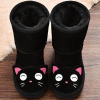 儿童雪地靴女童真皮靴子冬新款卡通动物男童靴加绒保暖宝宝棉靴