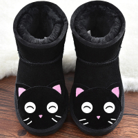 儿童雪地靴冬新款女童真皮短靴韩版牛皮靴子可爱兔子棉靴宝宝童靴