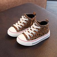 女童运动鞋2018新款儿童高帮豹纹板鞋男童宝宝二棉休闲鞋1-3岁潮
