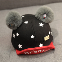 宝宝帽子男童0潮1-3岁2韩版婴儿鸭舌帽秋冬季儿童棒球帽小孩可爱