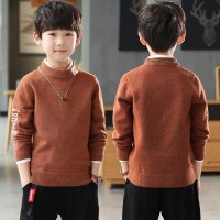 儿童装男童秋装毛衣2018新款8中大童9男孩秋冬针织衫加绒韩版15岁