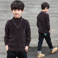 儿童装男童冬装毛衣2018新款秋冬季中大童男孩保暖加绒韩版针织衫