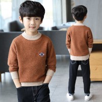 童装男童毛衣春装2018新款中大童男孩韩版儿童加绒春秋针织打底衫