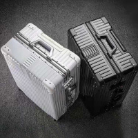 韩版行李箱女学生铝框拉杆箱男密码箱大容量旅行箱包万向轮皮箱子