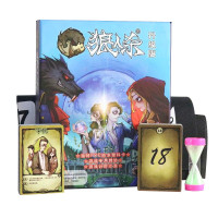正版狼人杀桌游卡牌PVC防水塑料牌含新角色桌布沙漏成人休闲聚会游戏 狼人杀塑料升级版