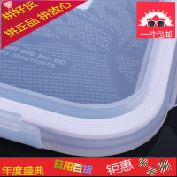 正品保鲜盒玻璃餐盒 500ML微波饭盒正方形便当餐盒LLG214