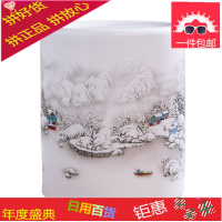 景德镇陶瓷器笔筒摆件 教师节办公用品 文房四宝书房装饰摆设