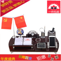 总裁经理办公室桌面文台摆件高档木质老板现代商务笔筒送领导