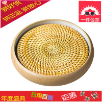 臻品堂 汝窑壶承粗陶干泡台 紫砂养壶托陶瓷壶垫日式茶承茶具配件