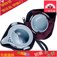 单人汝窑快客杯 一壶两二杯旅行泡小茶具套装绿茶中式1人陶瓷礼盒