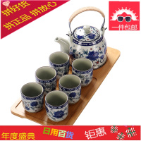 景德镇陶瓷茶壶大号青花瓷提梁壶过滤家用泡茶套装凉水壶茶具