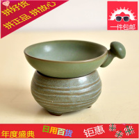陶瓷茶漏粗陶茶滤茶托组茶道配件功夫紫砂茶具配件咖啡过滤