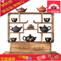 小博古架实木中式迷你桌面小型茶具茶杯茶壶架子置物架摆件展示架