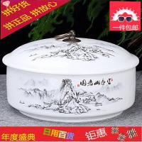 茶洗大号带盖家用陶瓷日式盆栽笔洗放茶杯子茶具配件【金玉满堂】