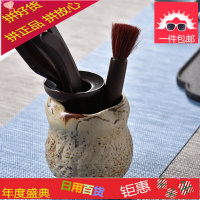 茶道六君子套装 黑檀木实木竹功夫茶具配件茶艺组合茶盘摆件茶笔